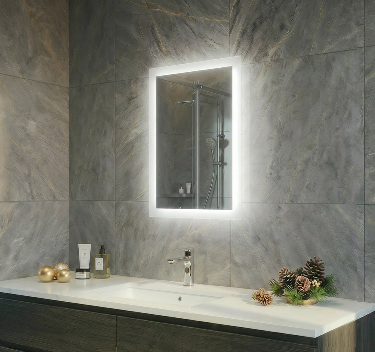 Eden LED Light Bathroom Mirror (Slim)