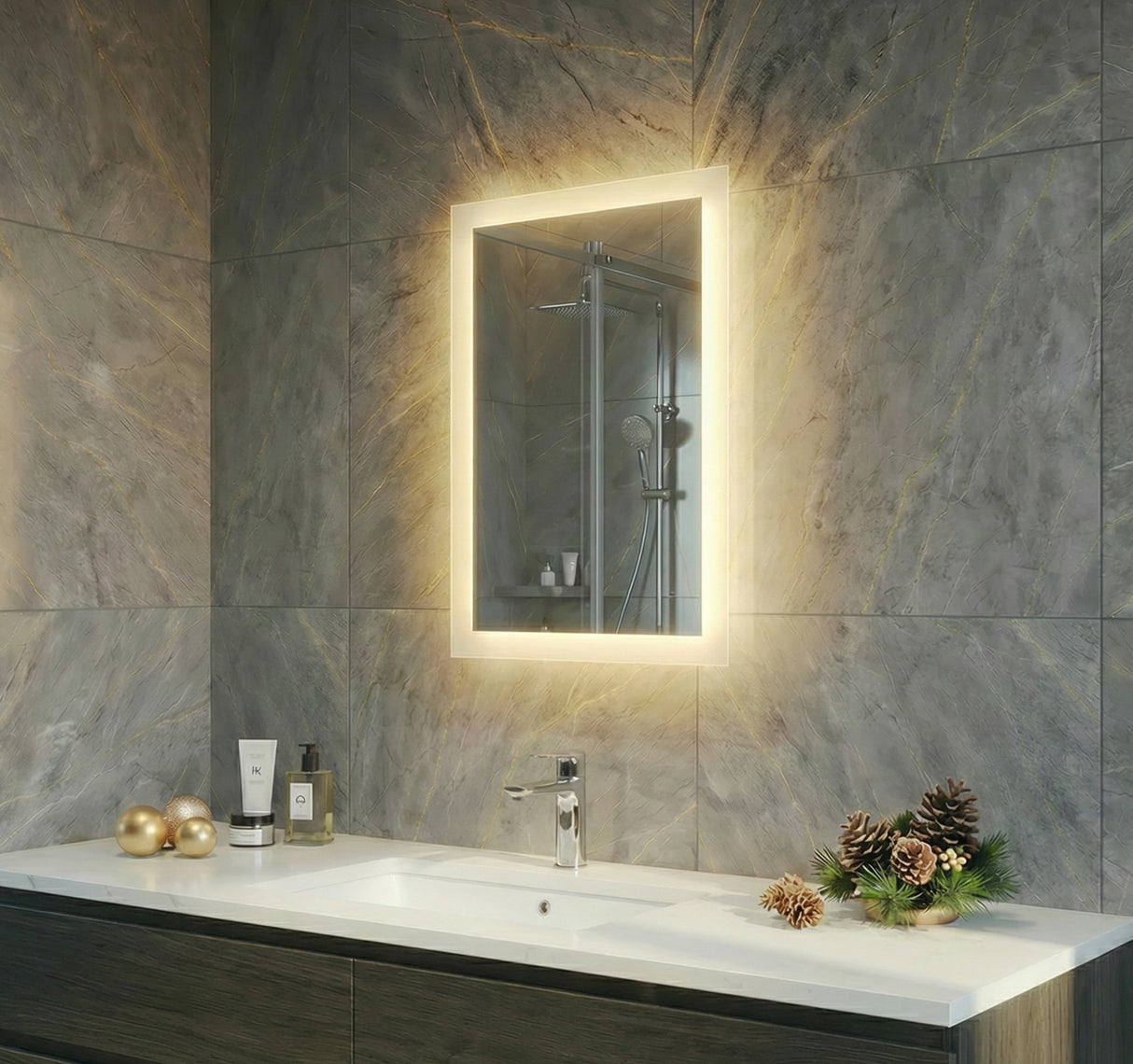 Eden LED Light Bathroom Mirror (Slim)