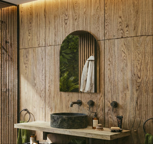 Rosie Arched Backlit Bathroom Mirror (Shaver)
