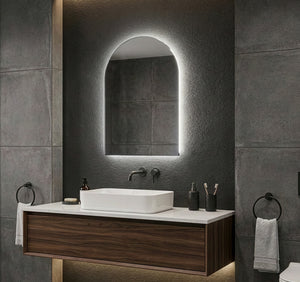 Rosie Arched Backlit Bathroom Mirror (Shaver)