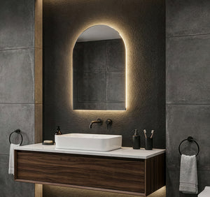 Rosie Arched Backlit Bathroom Mirror (Shaver)