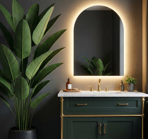 Lola Arched Backlit Bathroom Mirror (Slim)