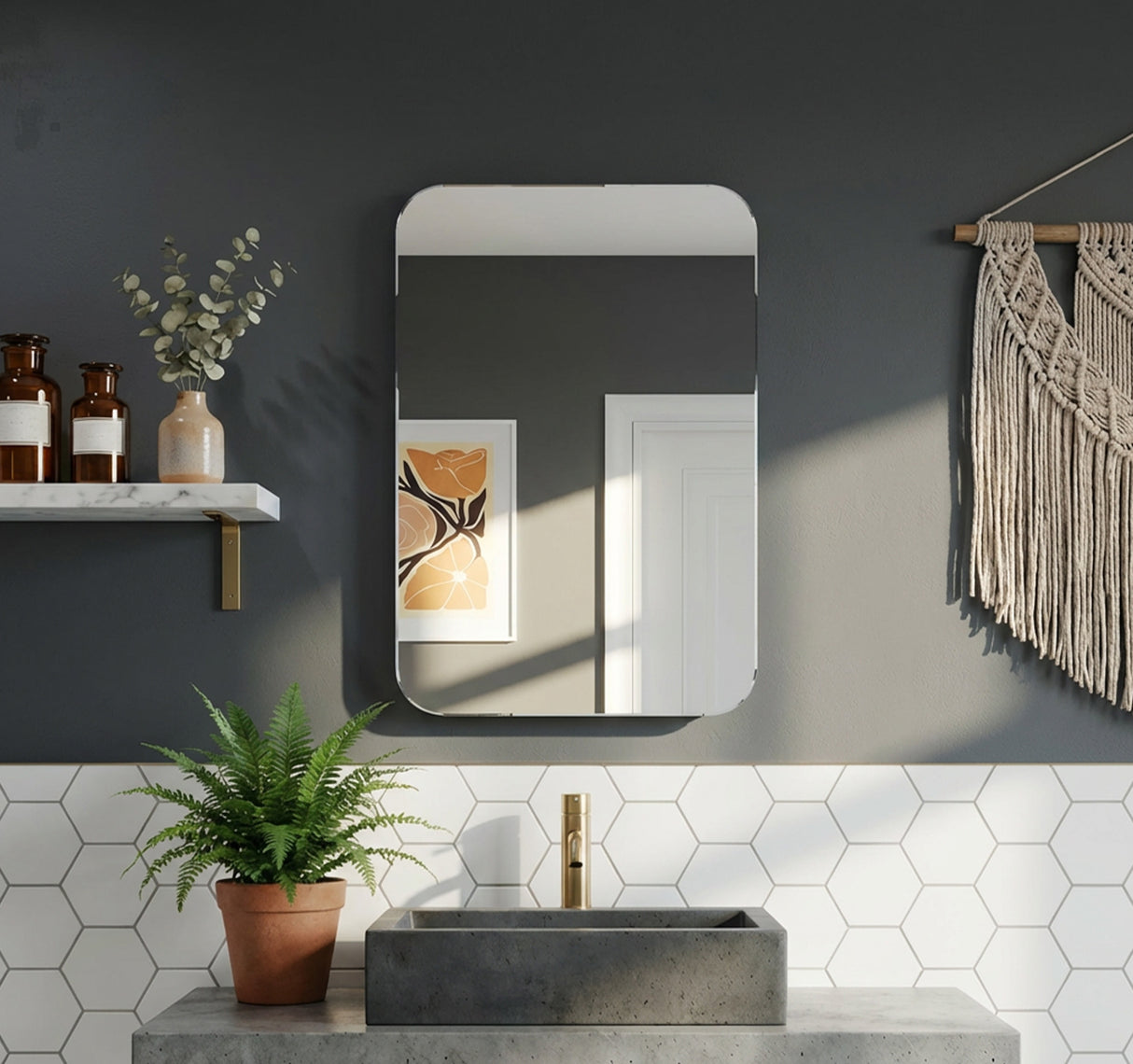 Sophia Backlit Bathroom Mirror (Shaver)