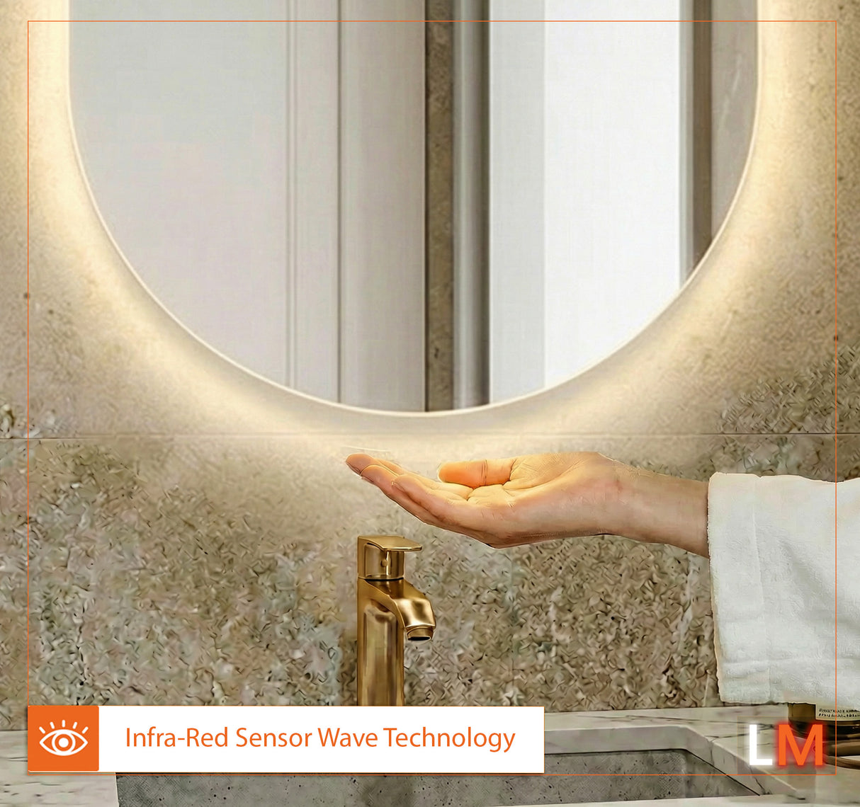 Maria Pill Backlit Bathroom Mirror (Shaver)