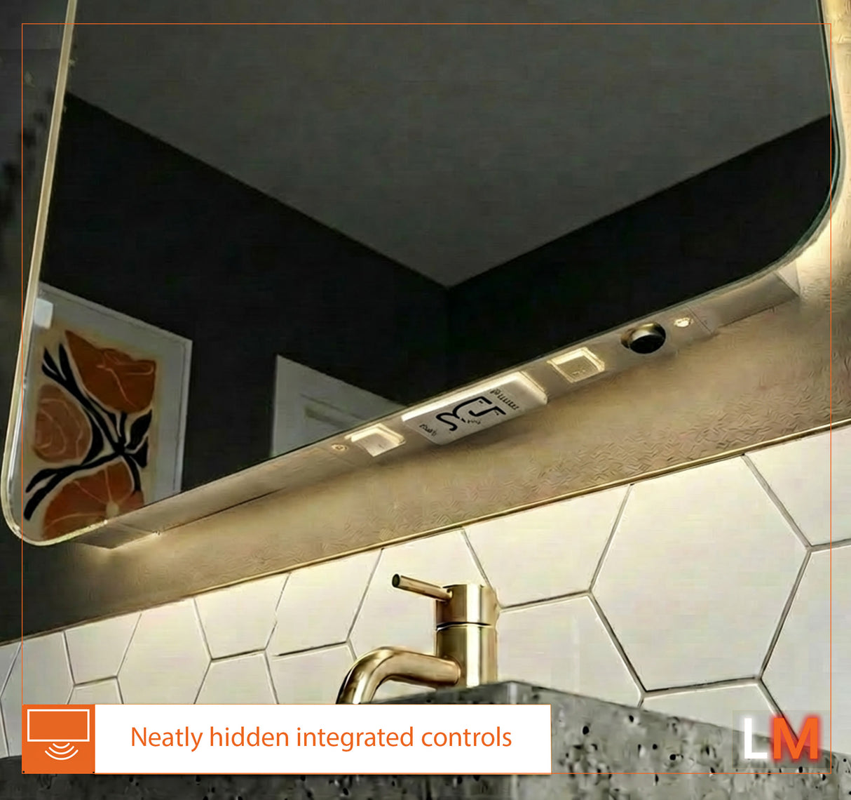 Sophia Backlit Bathroom Mirror (Shaver)