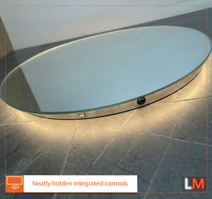 Daisy Round Backlit Bathroom Mirror (Slim)