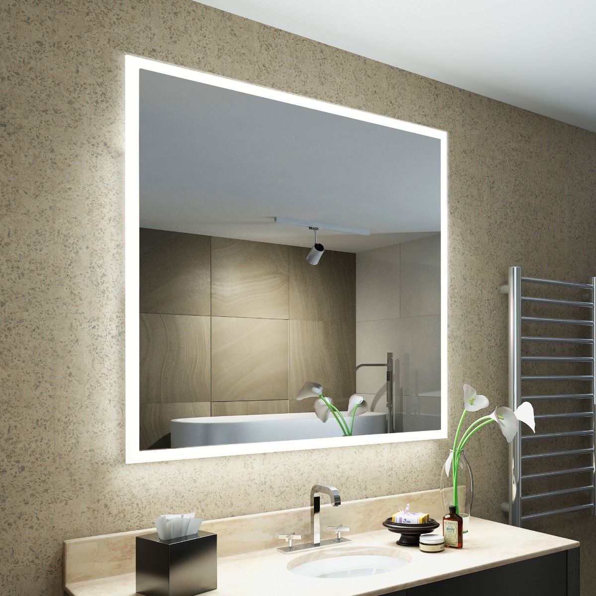 Summer LED Light Bathroom Mirror (Shaver)