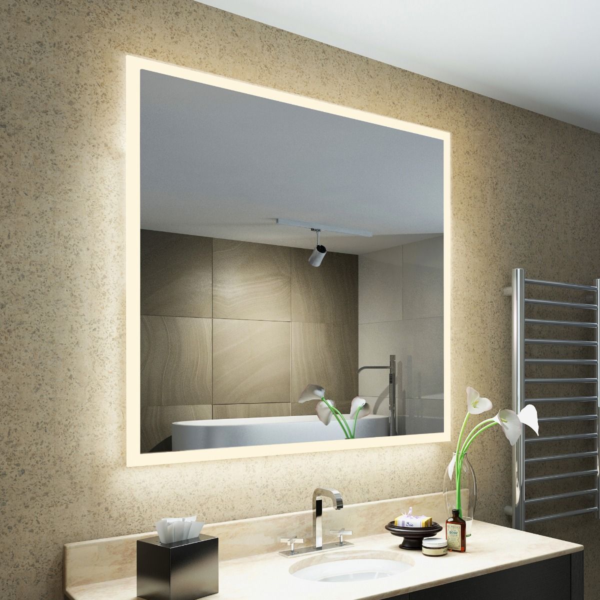 Summer LED Light Bathroom Mirror (Shaver)