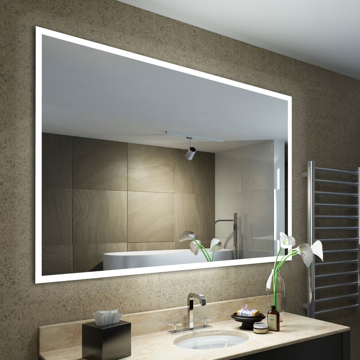 Summer LED Light Bathroom Mirror (Shaver)