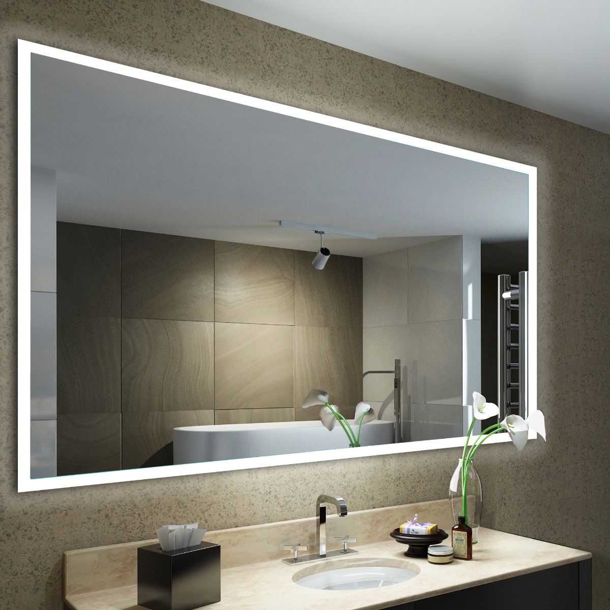 Summer LED Light Bathroom Mirror (Shaver)