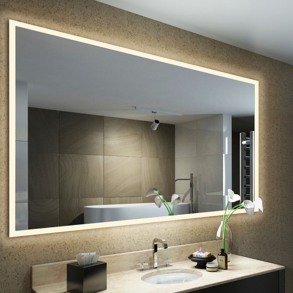 Summer LED Light Bathroom Mirror (Shaver)