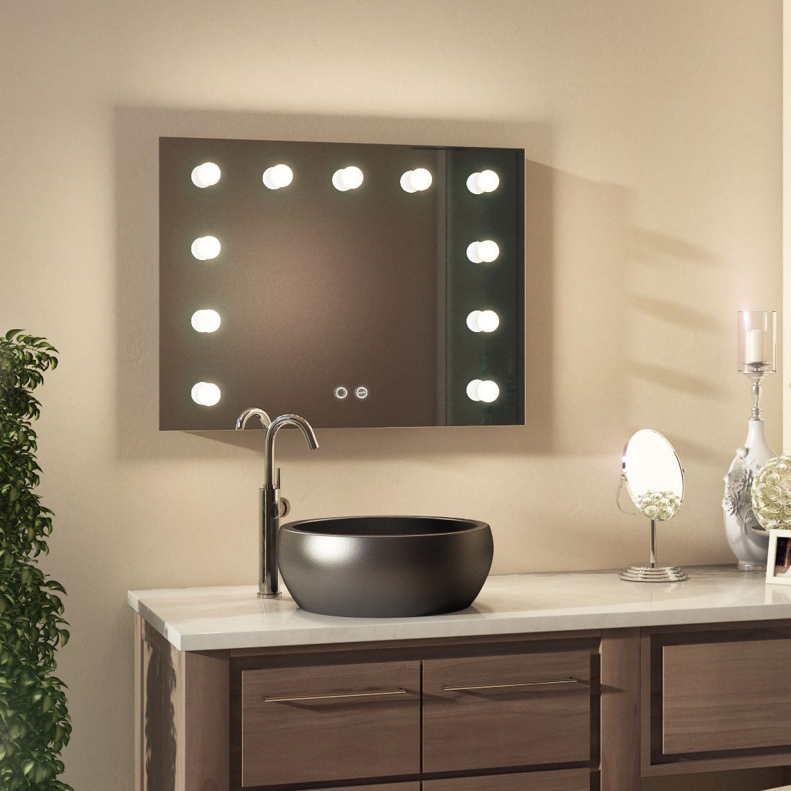 Glamora Bathroom Hollywood Mirror