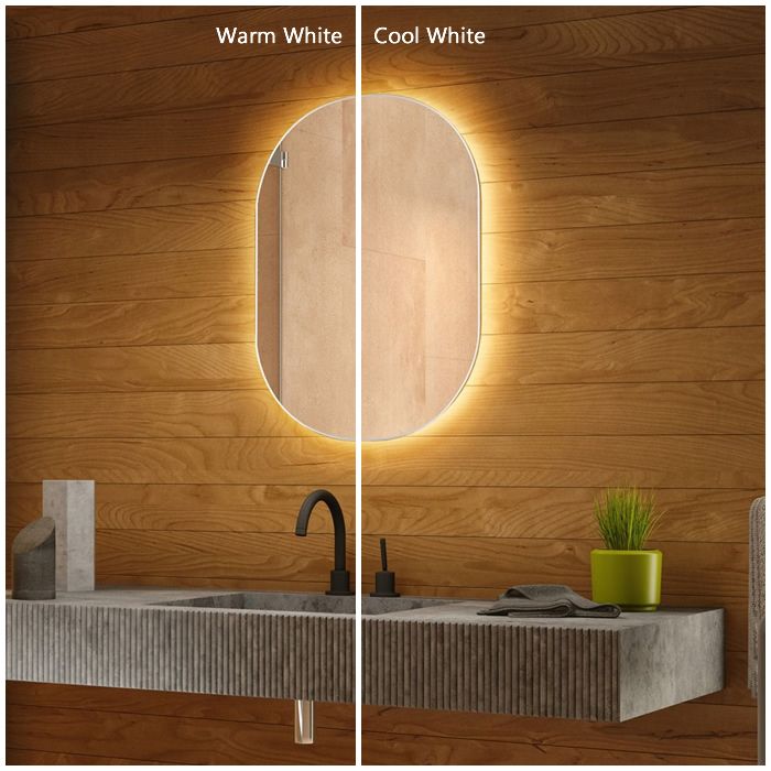 Maria Pill Backlit Bathroom Mirror (Shaver)