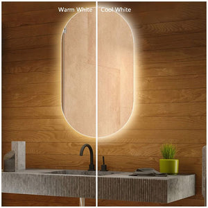 Maria Pill Backlit Bathroom Mirror (Shaver)