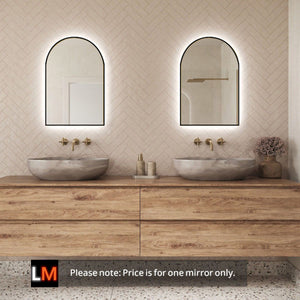 Rosie Arched Backlit Bathroom Mirror (Shaver)