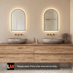 Rosie Arched Backlit Bathroom Mirror (Shaver)