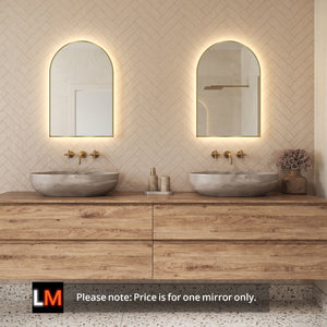 Rosie Arched Backlit Bathroom Mirror (Shaver)