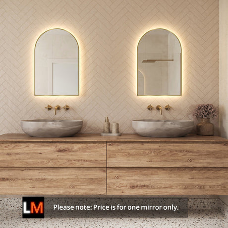 Rosie Arched Backlit Bathroom Mirror (Shaver)