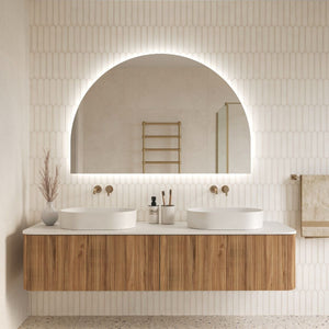 Rosie Arched Backlit Bathroom Mirror (Shaver)