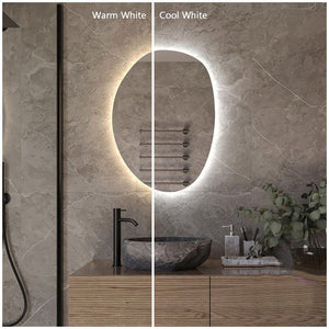 Mira Pebble Backlit Bathroom Mirror (Slim)
