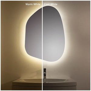 Eleni Pebble Backlit Bathroom Mirror (Shaver)