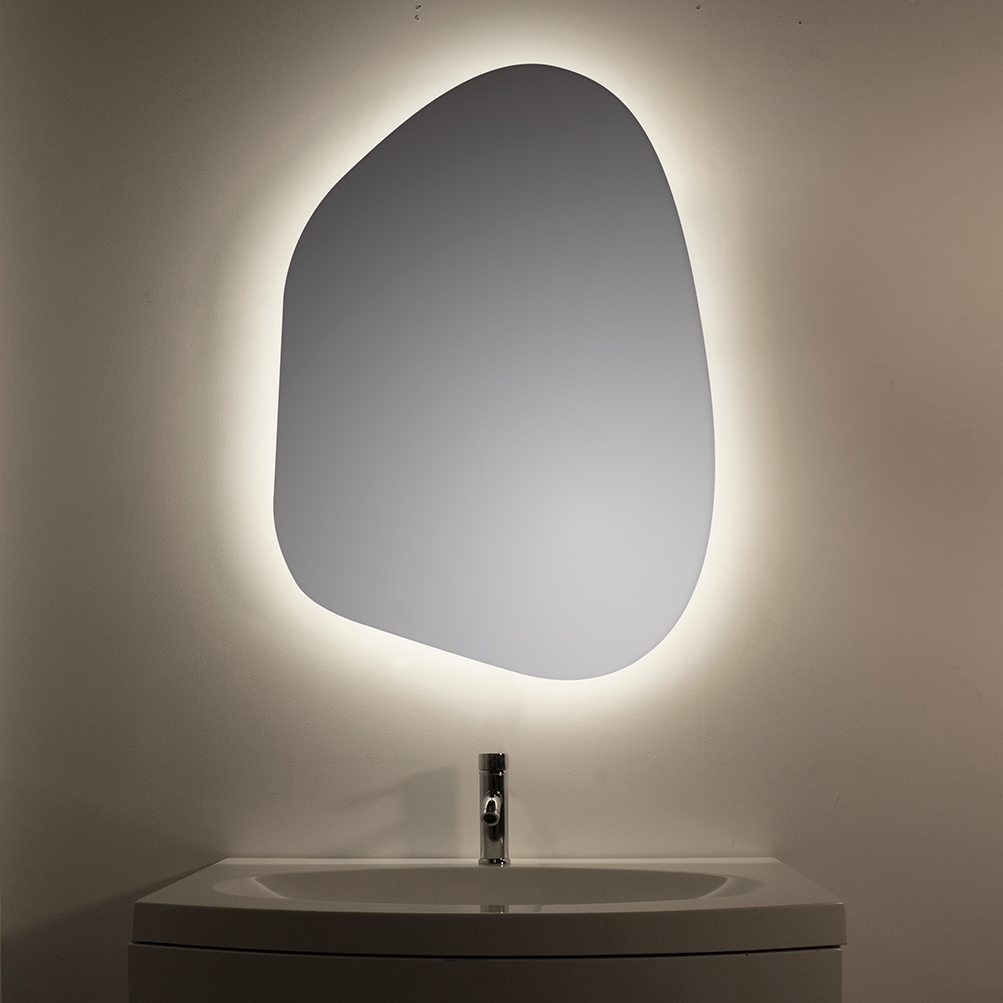 Eleni Pebble Backlit Bathroom Mirror (Shaver)