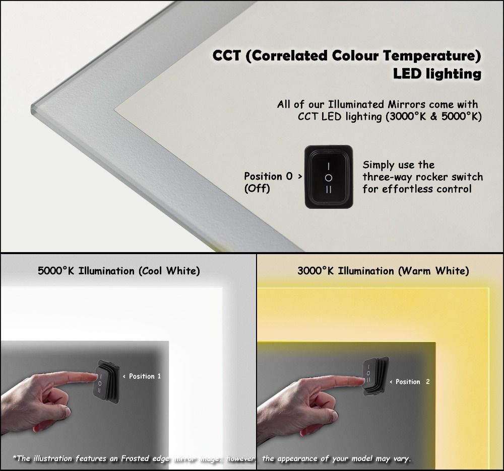 Myka LED Light Bathroom Mirror (Slim)