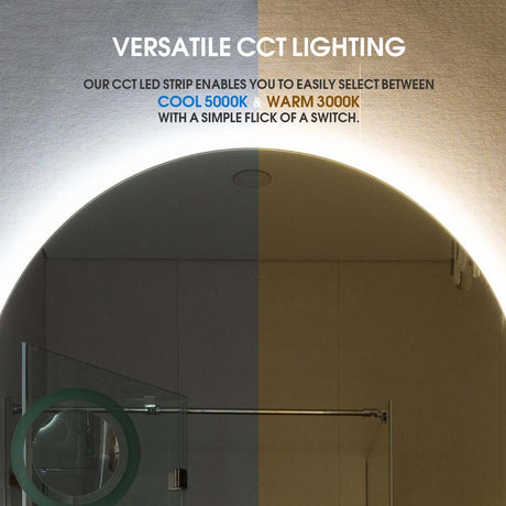 Maria Pill Backlit Bathroom Mirror (Shaver)