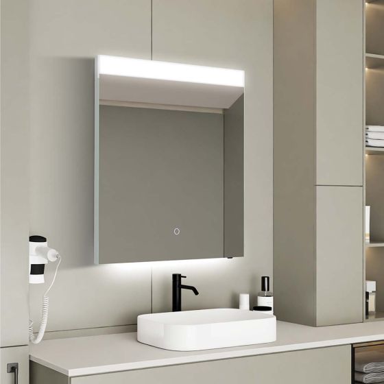 Iris Top Light Mirror with Ambient Underlight