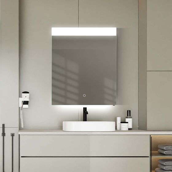 Iris Top Light Mirror with Ambient Underlight
