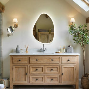 Ellie Pebble Backlit Bathroom Mirror (Shaver)