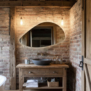 Ellie Pebble Backlit Bathroom Mirror (Shaver)