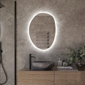 Mira Pebble Backlit Bathroom Mirror (Slim)