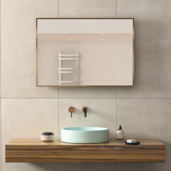 bronze frame bathroom mirror