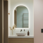 Arched Backlit Bathroom Mirror (Slim)