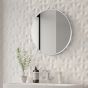 Ultra-slim Round White Frame Mirror (Small)