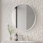 Ultra-slim Round White Frame Mirror (Large)