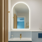 Arched Backlit Bathroom Mirror (Shaver)