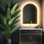 Arched Backlit Bathroom Mirror (Slim)