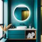 Round Halo Edge Bathroom Mirror (Shaver)