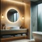 Round Backlit Bathroom Mirror (Slim)